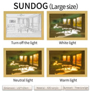 Beautiful LED Light Painting Wall Artwork Dimming Table Lamp Home Decor Night Lamp