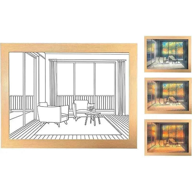 LED Mood Lamp Wall Art - 3 Color Change Modes Romantic Decorative Night Light for Bedroom, Living Room, and Parties