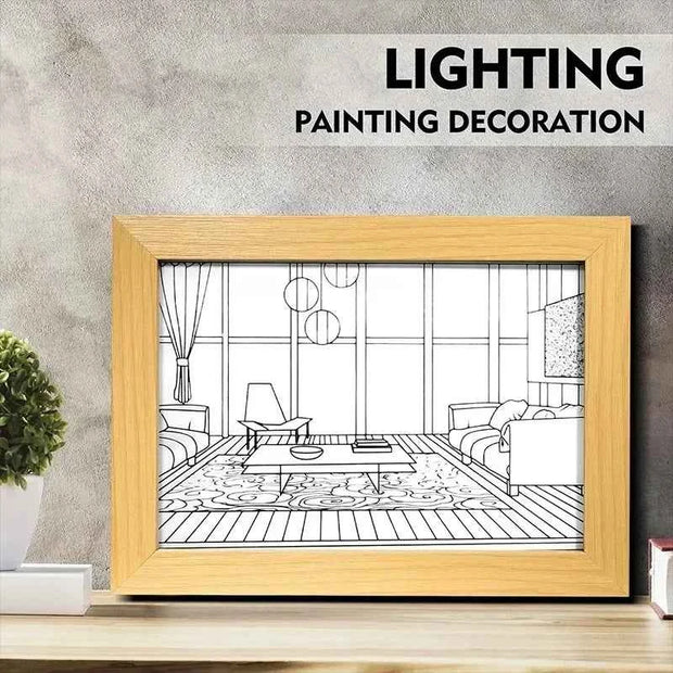 LED Mood Lamp Wall Art - 3 Color Change Modes Romantic Decorative Night Light for Bedroom, Living Room, and Parties