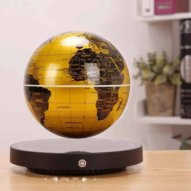 Levitating Globe Lamp - Magnetic Levitation LED Earth Floating Rotating Globe for Bedside & Galactic Starry Sky Novelty Christmas Gifts