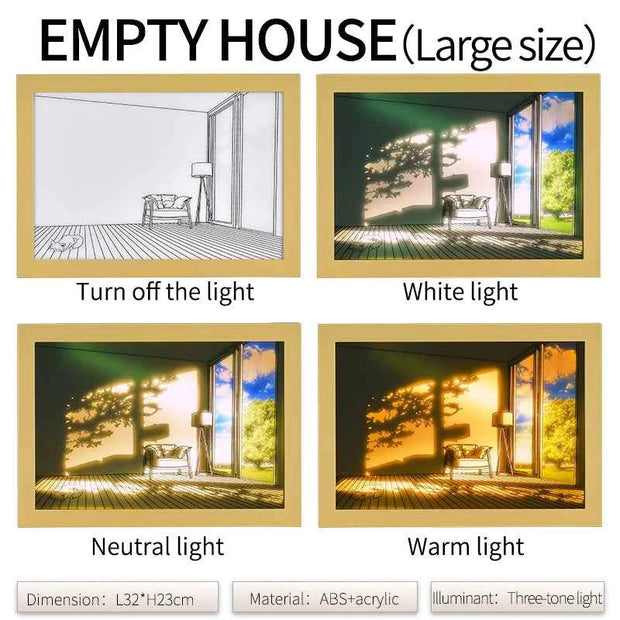 Beautiful LED Light Painting Wall Artwork Dimming Table Lamp Home Decor Night Lamp