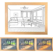 LED Mood Lamp Wall Art - 3 Color Change Modes Romantic Decorative Night Light for Bedroom, Living Room, and Parties