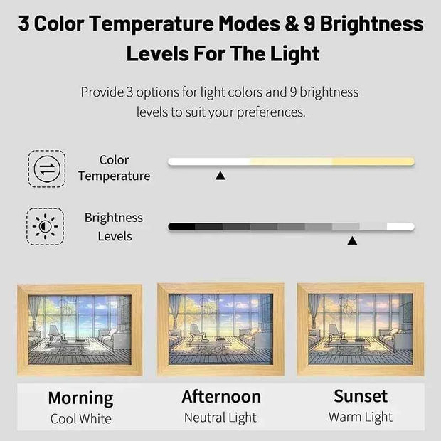 LED Mood Lamp Wall Art - 3 Color Change Modes Romantic Decorative Night Light for Bedroom, Living Room, and Parties